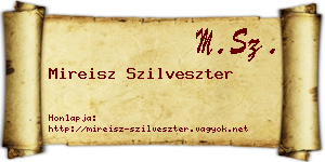 Mireisz Szilveszter névjegykártya